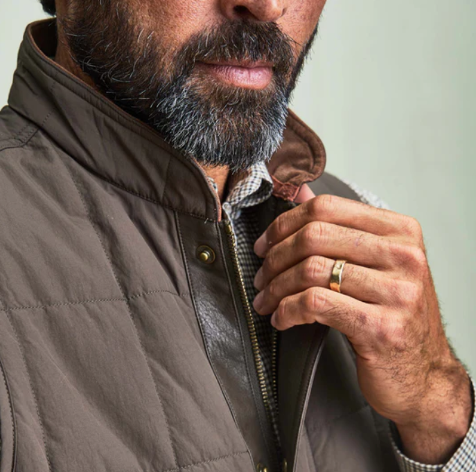 Burgess Quilted Vest - Black Olive