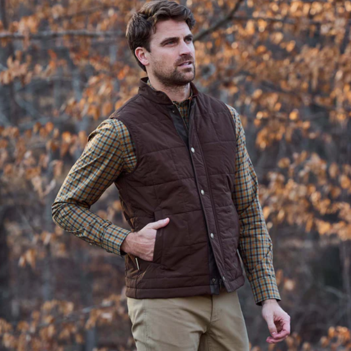 Burgess Quilted Vest - Rye Brown
