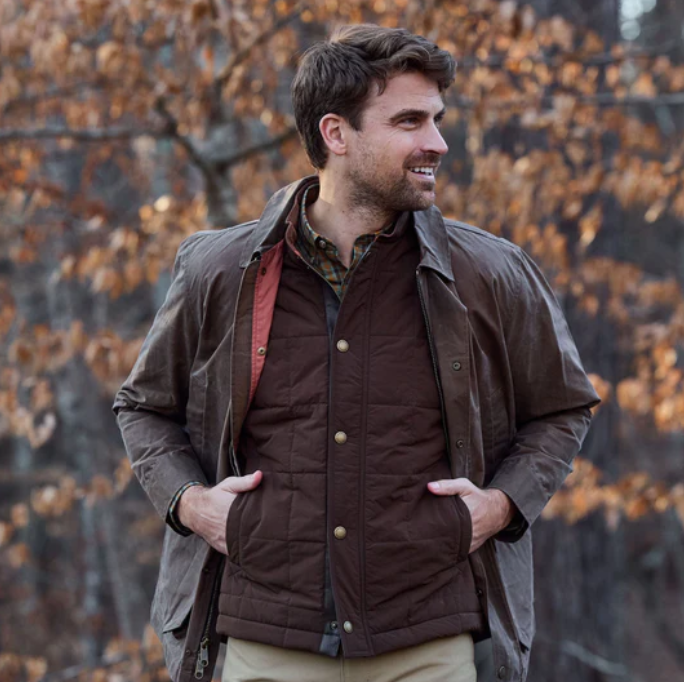 Burgess Quilted Vest - Rye Brown