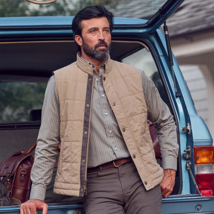 Burgess Quilted Vest - Tan