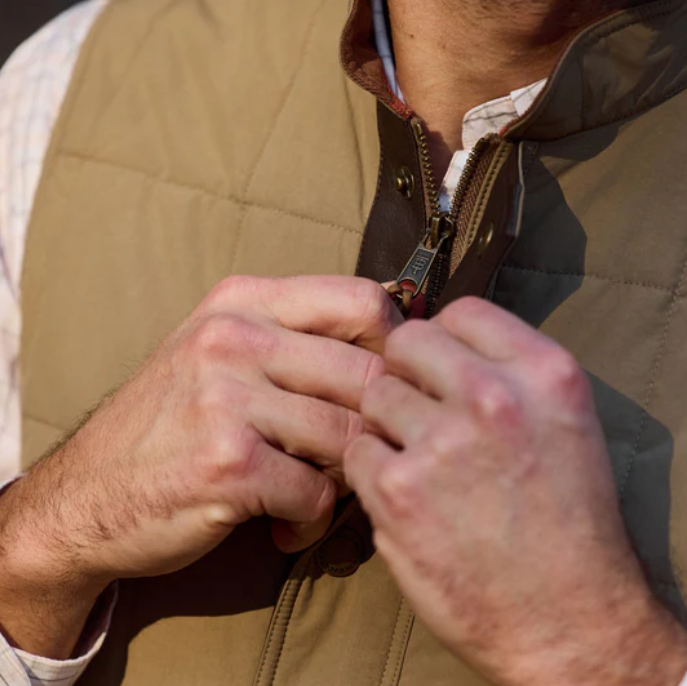 Burgess Quilted Vest - Tan
