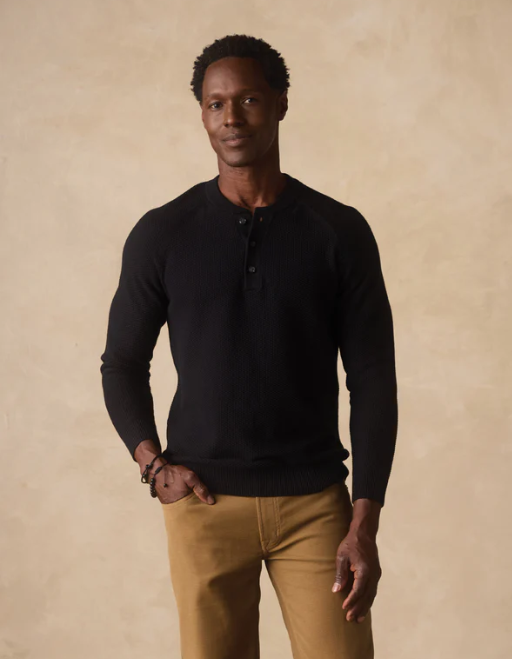 Coolmax Textured Sweater - Black