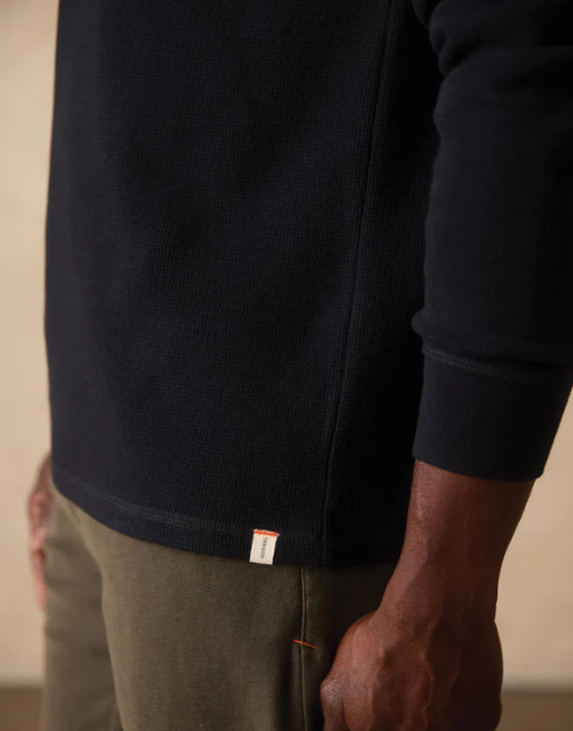 Vintage Thermal  Crew - Black