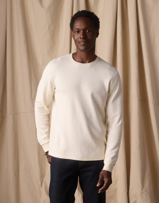 Vintage Thermal Crew - Ivory