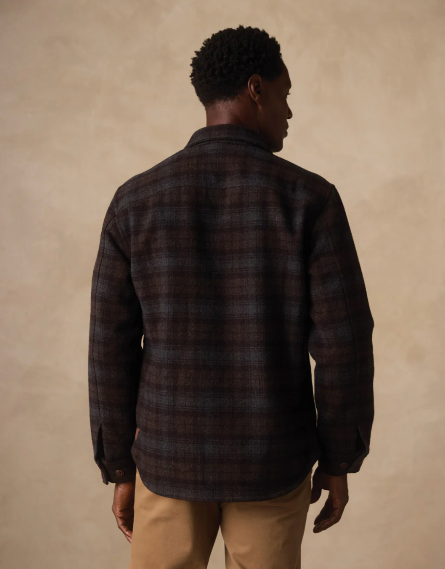 Brightside Flannel Lined Shacket - Brown Plaid