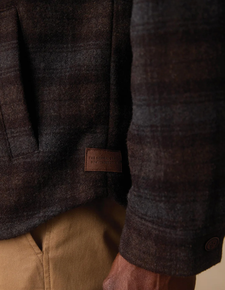 Brightside Flannel Lined Shacket - Brown Plaid