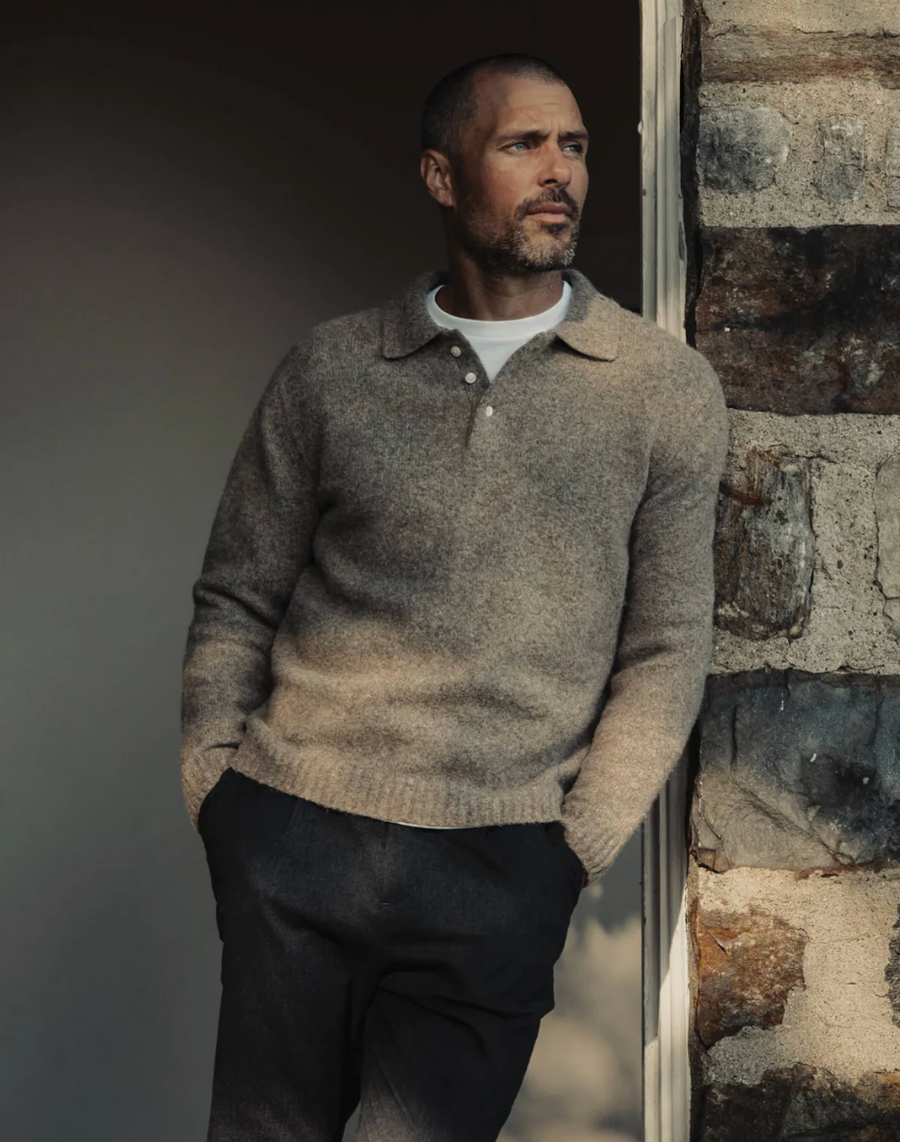 Homebound Polo Sweater - Toasted Chestnut