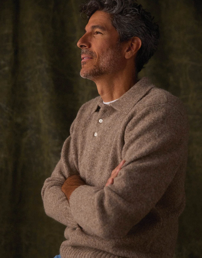 Homebound Polo Sweater - Toasted Chestnut