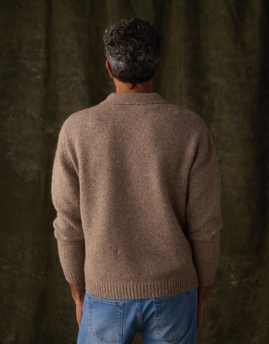 Homebound Polo Sweater - Toasted Chestnut