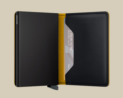 Slimwallet - Matte Black & Ochre