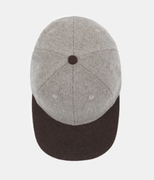 2-Tone Wool Baseball Hat - Oatmeal & Red Oak Mix