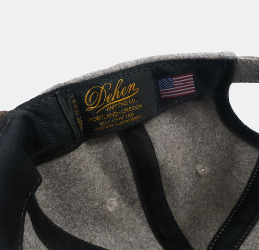 2-Tone Wool Baseball Hat - Oatmeal & Red Oak Mix