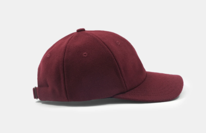 Wool Baseball Hat - Burgundy