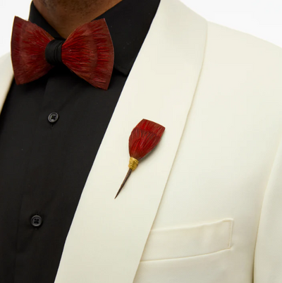 Maple Lapel Pin - Goose & Pheasant Feathers