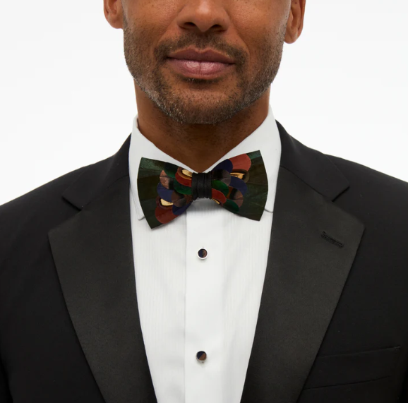 Woodland Bow Tie - Goose, Peacock, Pheasant, Turkey & Rooster Feathers