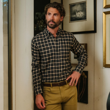 Dixon Brushed Cotton Twill Shirt - Hearth
