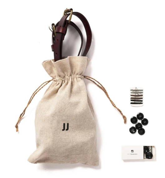 Leather Suspenders - Oxblood