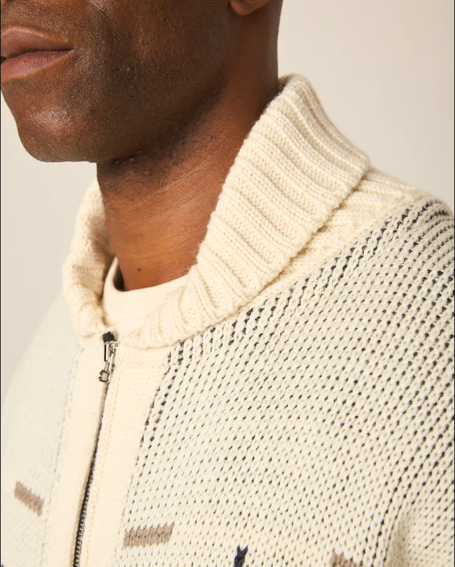 Mountain Zip Cardigan - Cream