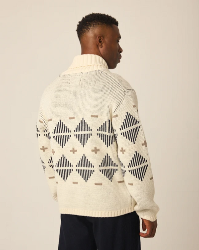 Mountain Zip Cardigan - Cream