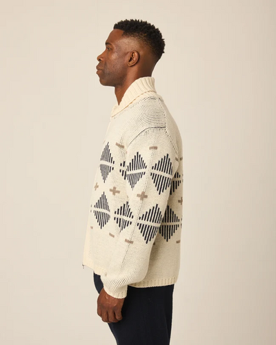 Mountain Zip Cardigan - Cream