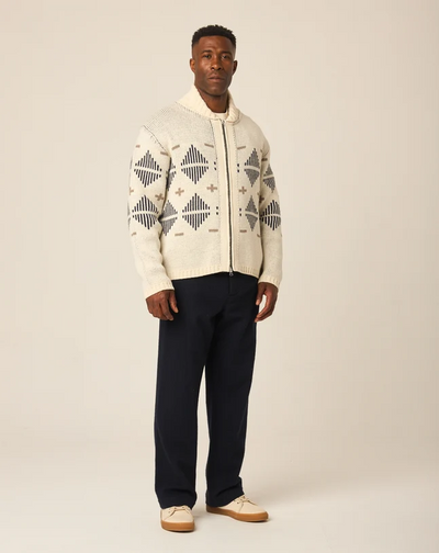 Mountain Zip Cardigan - Cream