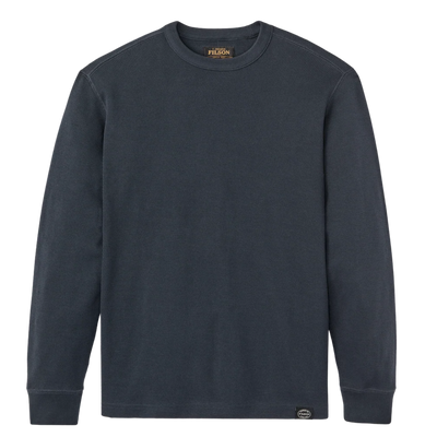 Waffle Knit Thermal Crewneck - Blue Mussel