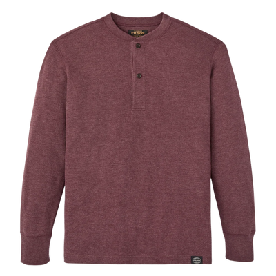 Waffle Knit Henley - Dark Port Heather