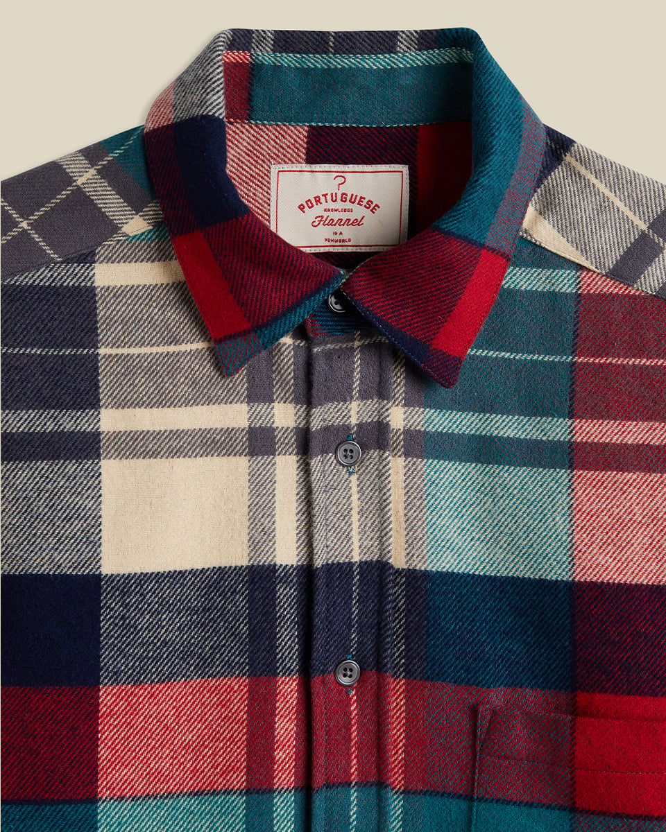 Tintor Flannel Shirt - Red & Turquoise