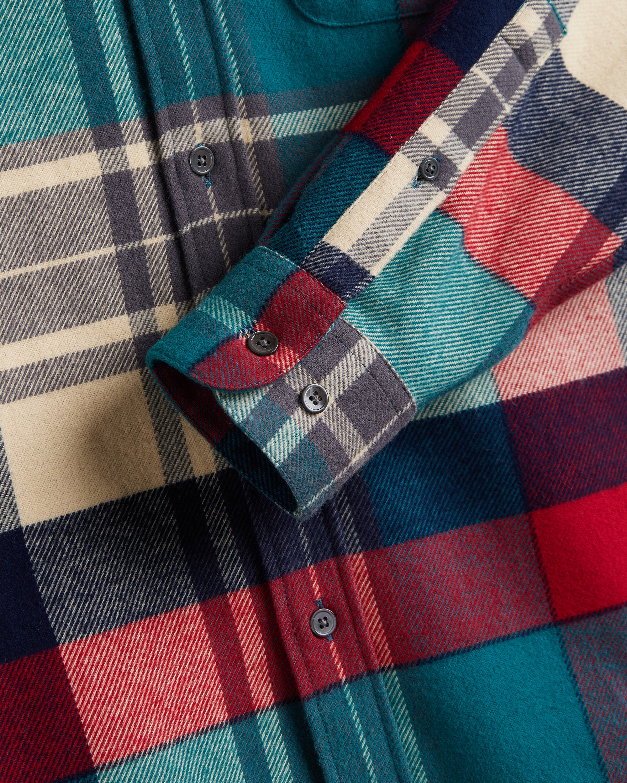 Tintor Flannel Shirt - Red & Turquoise