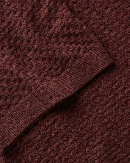 The Arlo Sweater Polo - Burgundy