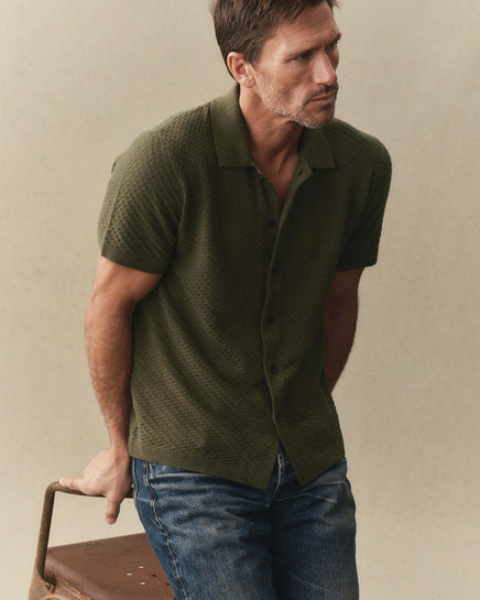 The Arlo Sweater Polo  - Cilantro