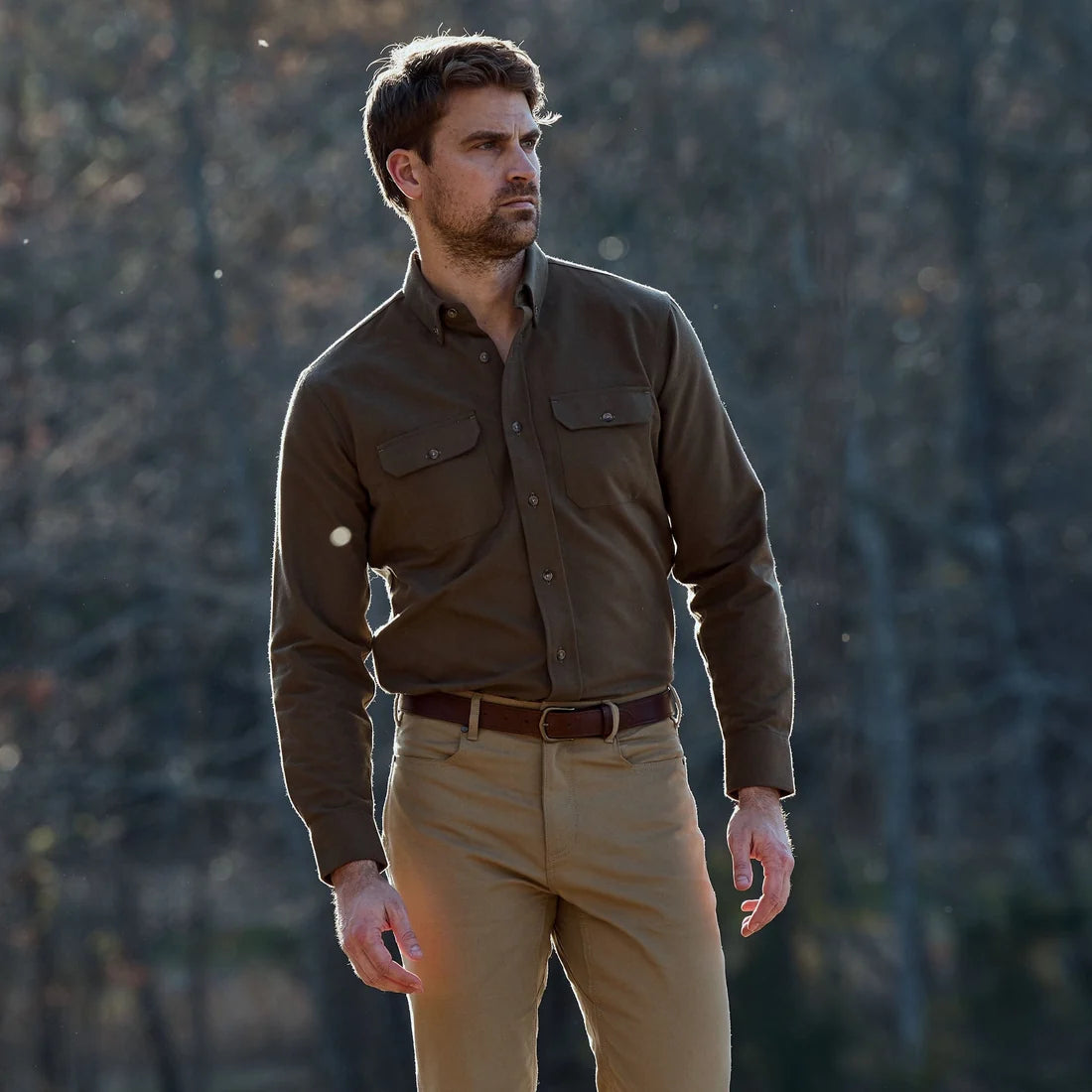 Hartwell Moleskin Shirt - Olive
