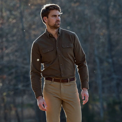 Hartwell Moleskin Shirt - Olive