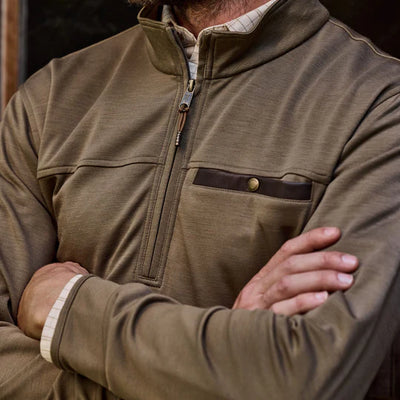 All Season Quarter Zip - Bronze Green