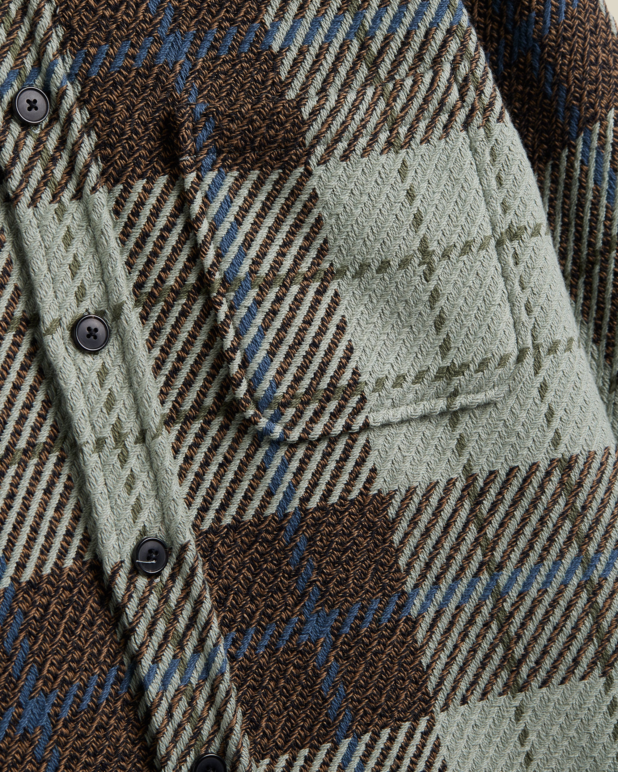 Upper Plaid Shacket - Aqua & Brown