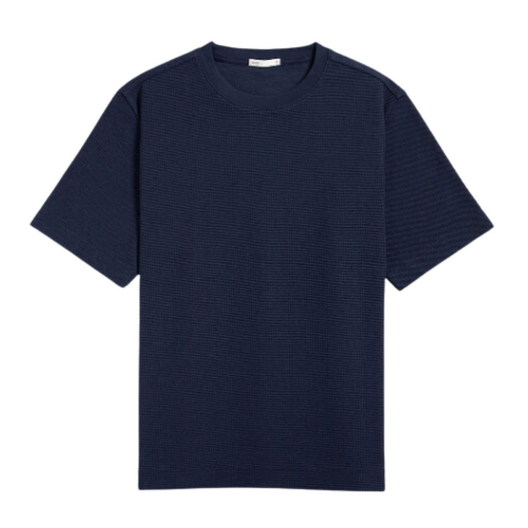 Baseile Pique Waffle Tee - Navy