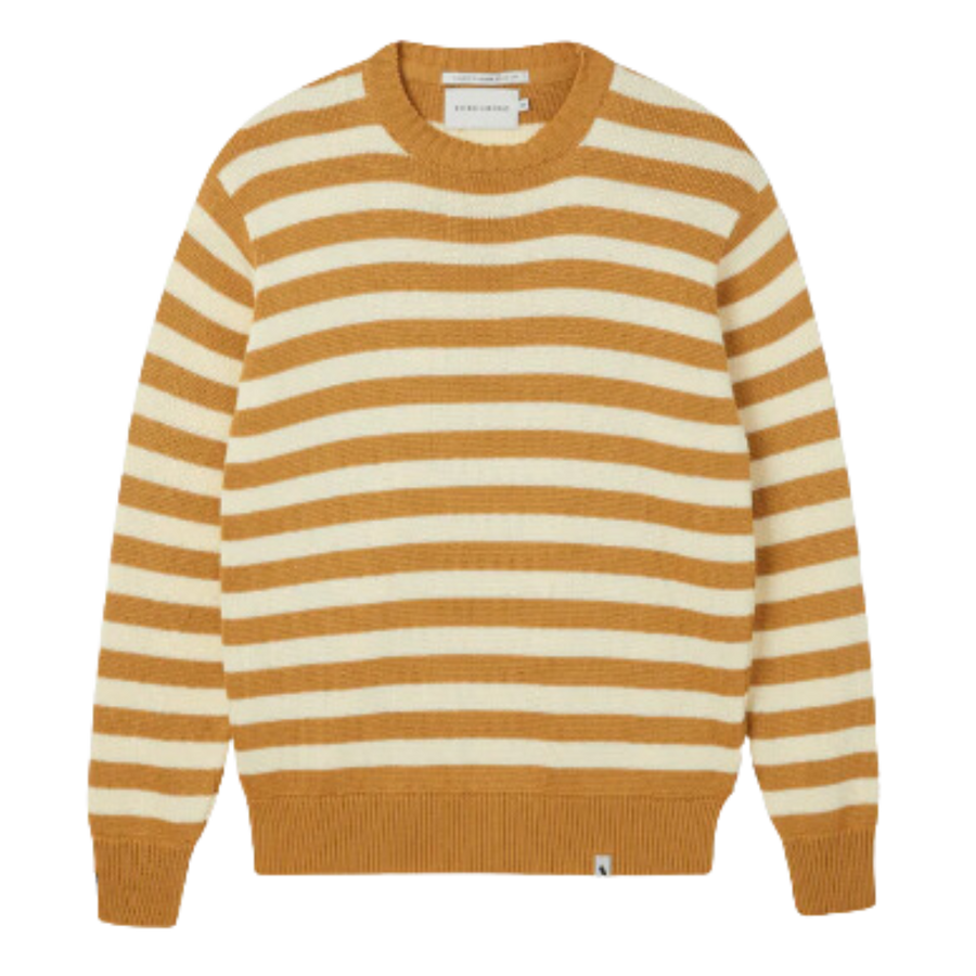 Richmond Striped Crew Sweater - Amber