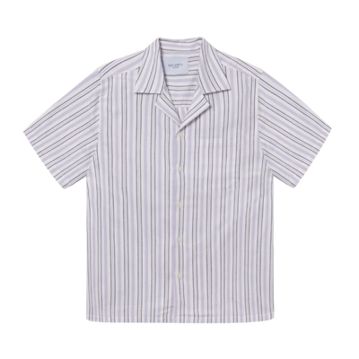 Lawson Stripe Short Sleeve Shirt - Orchid & Ivory