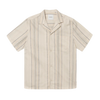 Leo Embroidery Short Sleeve Shirt - Light Ivory