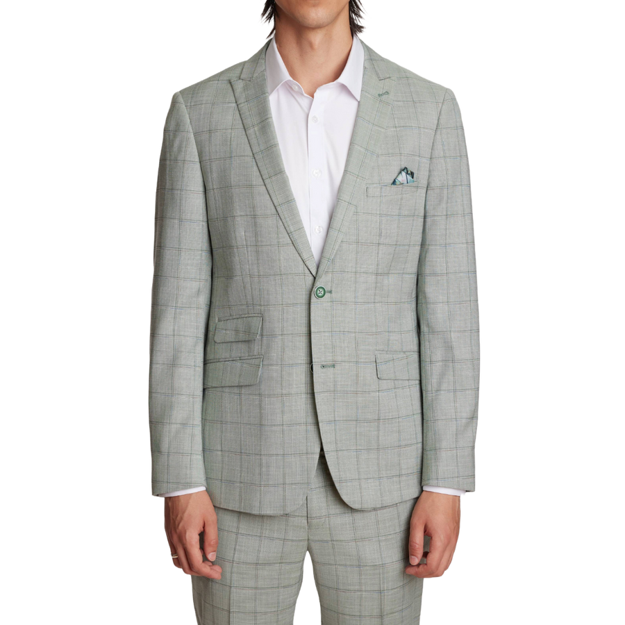 Ashton Peak Jacket - Slim - Green Double Check