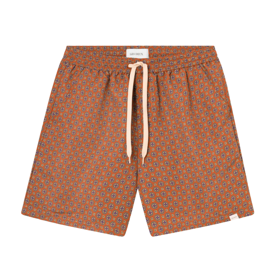 Stan AOP Swim Shorts 2.0 - Terracotta & Pineapple