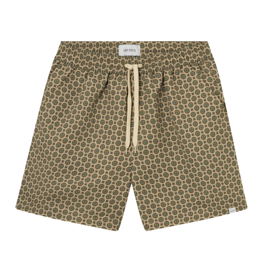 Stan AOP Swim Shorts 2.0 - Light Desert Sand & Cherrywood