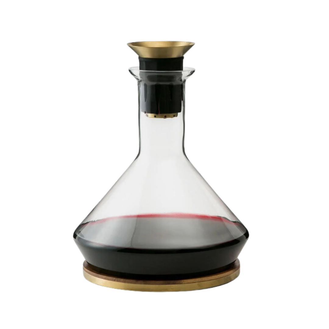 RBT Glass Wine Decanter - Black & Gold