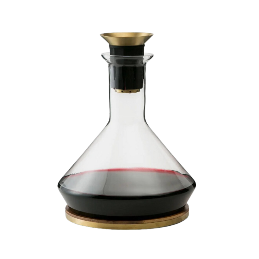 RBT Glass Wine Decanter - Black & Gold