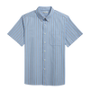 Fulton Short Sleeve Stripe Oxford Shirt - Lavender & Blue