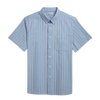 Fulton Short Sleeve Stripe Oxford Shirt - Lavender Blue