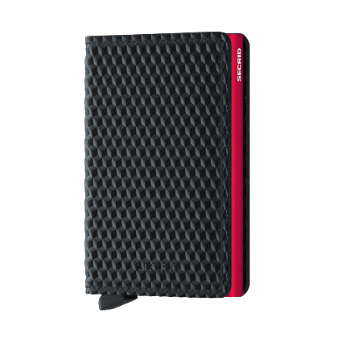 Slimwallet - Cubic Black & Red