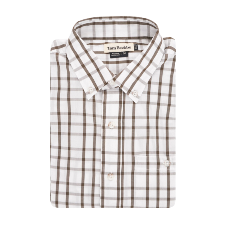 Monroe Poplin Shirt - Branco Dark Khaki