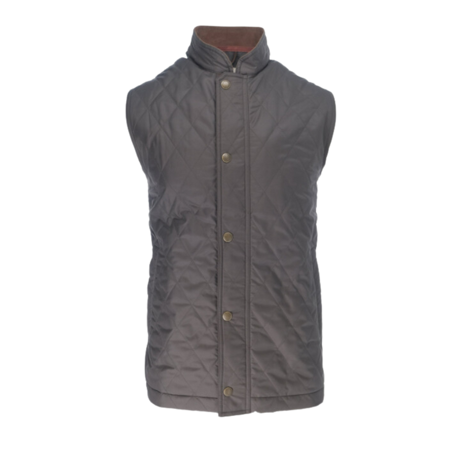 Loudoun Quilted Vest - Black Olive