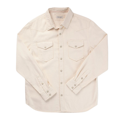 Mid Weight Denim Western Shirt - Ecru Rinse